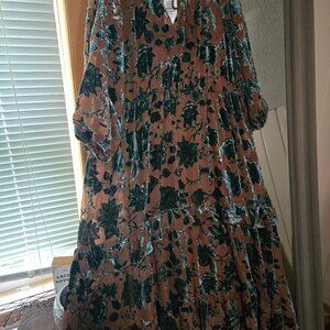 Beige and Teal dress